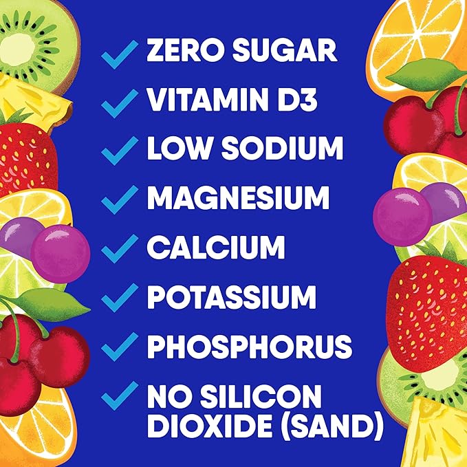 GoHydrate Low Sodium Electrolytes Powder Packets Sugar Free - Instant Hydration Daily Drink Mix - Zero Sugar Water Flavor Packet Singles with Vitamin D - (Variety Pack, 30 Packs)