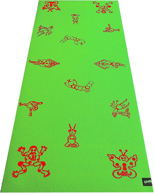 Bean Products Yoga Mat for Exercise - Non Slip Thick Comfortable Workout Floor Mat for Adults and Kids - Eco Friendly Foldable Yoga Mat for Yoga, Pilates, Gym and Stretching
