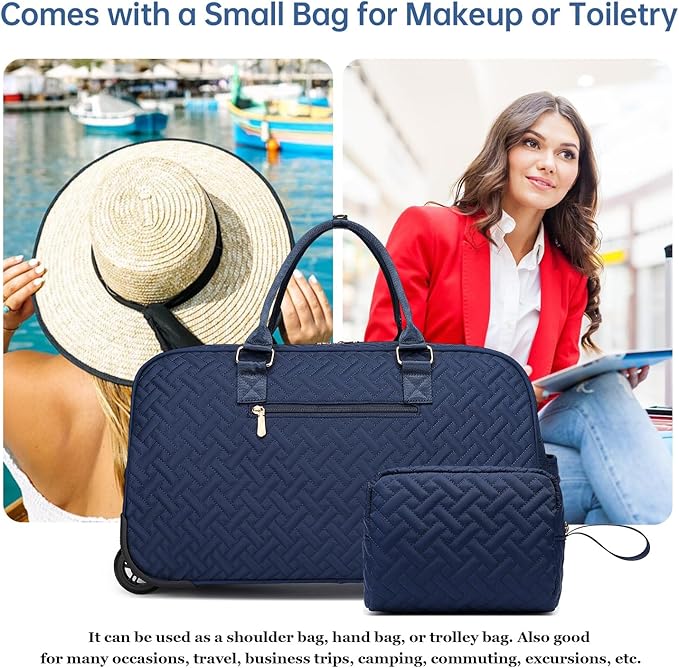 Duffle Bag for Travel, Weekender Bag with Shoe Compartment, Carry On Overnight Bag for Women with Toiletry Bag, Gym Bag with Wet Pocket, Hospital Bags for Labor and Delivery Beige