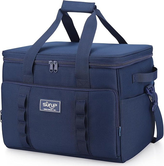 SUNUP 48 Cans Soft Sided Insulated Cooler Bag, Collapsible Large Ice Chest, Portable Leak-Proof Cooler for Travel, Camping, Beach, Grocery