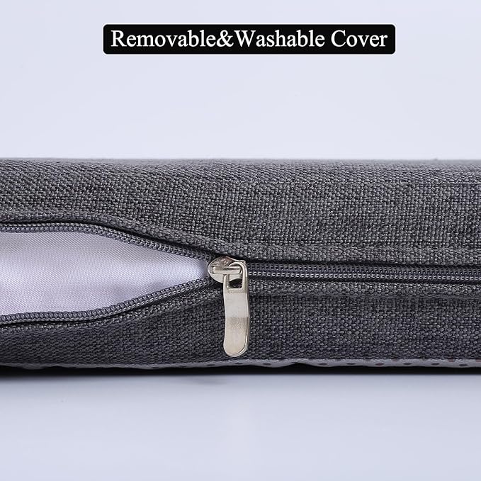 60x16 inch Dining Bench Cushion for Indoor Furniture Non-Slip Rectangle Window Seat Cushions, Gray