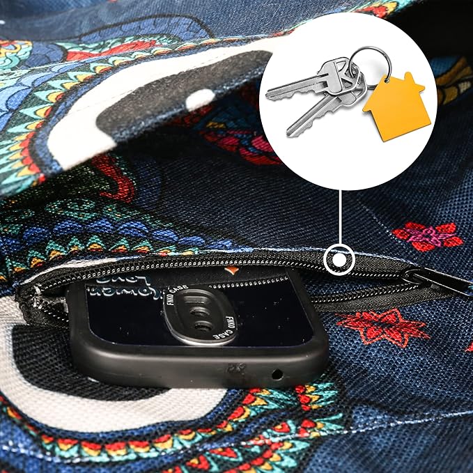 Fashion Printed Yoga Mat Bag with Large Side Pocket & Zipper Pocket Long Tote Yoga Bag Fit Most Size Mats - Holds More Yoga Accessories