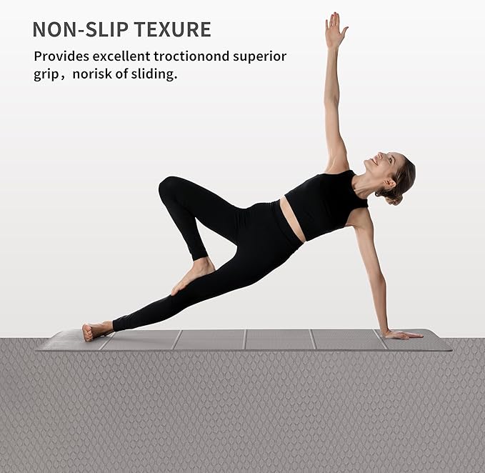 PROIRON Foldable Yoga Mat 0.24"/0.16" for Home Workout & Travel, Non Slip Travel Yoga Mats with Carry Bag, Packable Yoga Mat for Home Gym, Pilates, Fitness,Stretching