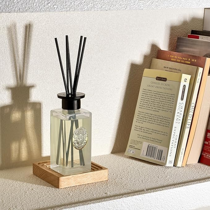 M&SENSE 6.3 oz Large Reed Diffuser Set | Creamy Vanilla Scent Oil Diffuser with Sticks | Hotel Collection Non-Toxic Essential Oil |for Bedroom Bathroom Living Room