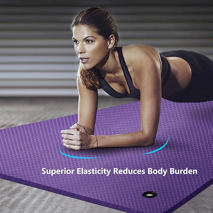 LFS Yoga Mat 72.8" x 31.5" x 2/5 inch Thick With Strap and Bag, Extra Wide Workout Mat for Women and Men, Non Slip Exercise Mat for Home Outdoor Yoga, Pilates, Stretching, Floor & Fitness Workouts