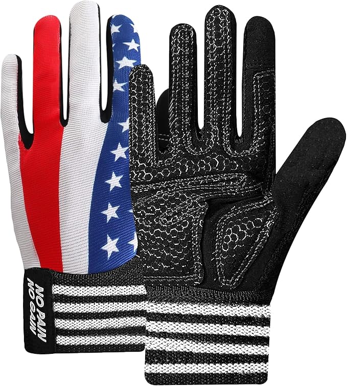 FINGER TEN Weightlifting Workout Gloves Full Half Finger with Wrist Strap Support, Padded Grip for Weight Lifting Gym Fitness Exercise Training Men Male