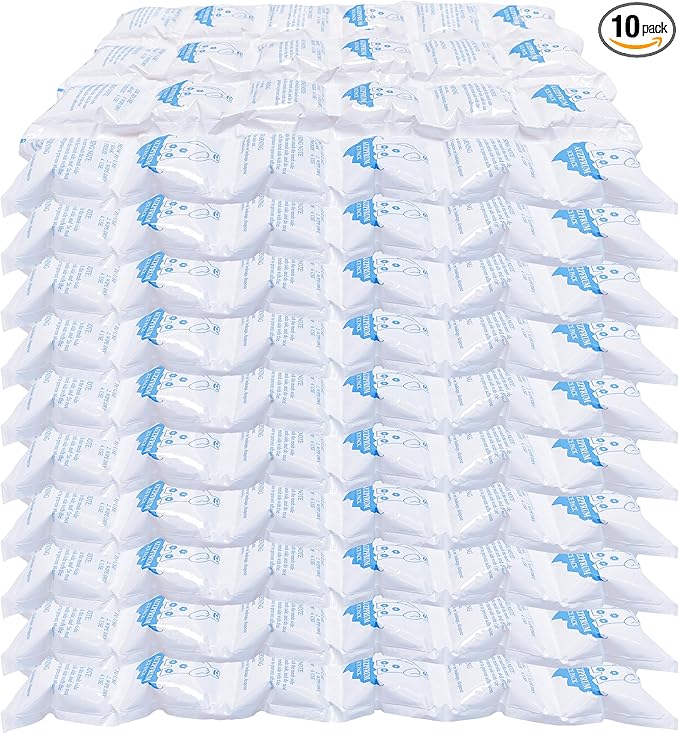 Dry Ice Packs for Shipping Frozen Food & Perishables - 10 Sheets (24 Small Ice Packs Per Sheet) | Long Lasting Cold Ice Pack for Coolers, Lunch Boxes & Insulated Bags | More Than 24 Hours