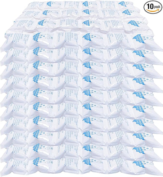 Dry Ice Packs for Shipping Frozen Food & Perishables - 10 Sheets (24 Small Ice Packs Per Sheet) | Long Lasting Cold Ice Pack for Coolers, Lunch Boxes & Insulated Bags | More Than 24 Hours