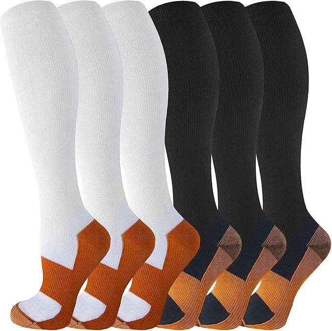 bropite Compression Socks for Women & Men Circulation-Support Knee High Socks 20-30 mmhg-Best for Running,Medical,Nurse,Travel