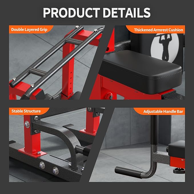 SogesPower Multi-Function Power Tower Pull Up Bar Station Pull Up Dip Station for Home Gym, Adjustable Height Pull Up Bar Stand Dip Bar Strength Training Workout Equipment