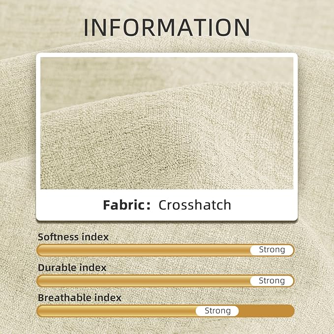 Detiblue Bench Cushion for Indoor Furniture，42x16x4Inch Tufted Bench Seat Cushion with Non-Slip, Comfortable and Durable for Shoe/Entryway/Storage with Cushion（CrossLinen Beige）