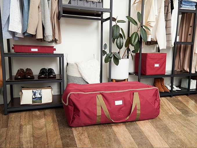 Covermates Keepsakes - Storage Duffel Bag - Heavy Duty Polyester - Reinforced Handles - Closet Storage, Red