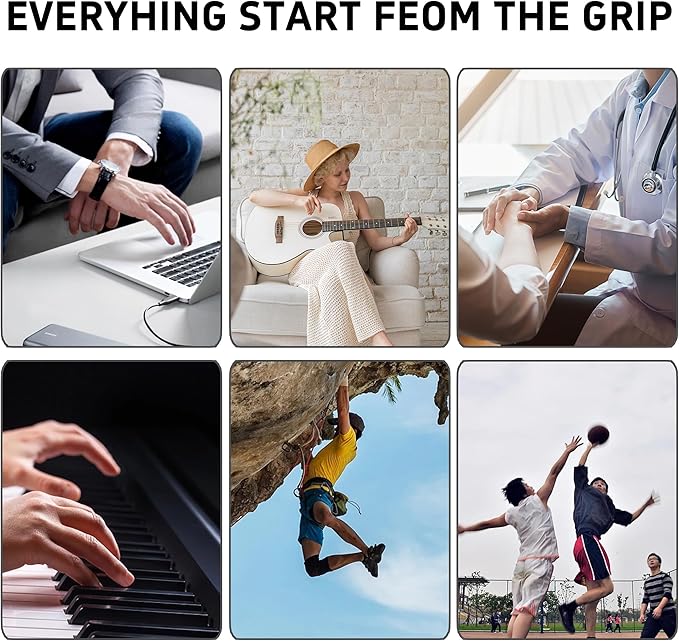 Grip Strength Trainer, Finger Strength Trainer for Grip Strength Training for Fingers, Wrists, and Hands for Home, Office, Gym, Climbing, Athletes, Musicians, and Therapy