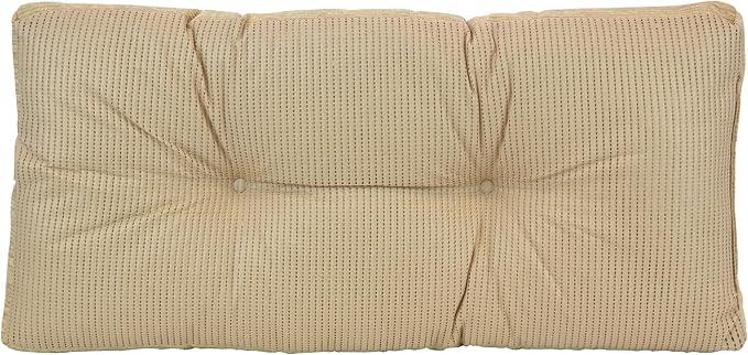 Klear Vu The Gripper Omega Non-Slip Tufted Bench Cushion for Indoor Furniture, Entryway Storage, Bay Window, Corner Nook or Piano Seat, 30 Inches, 07 Natural