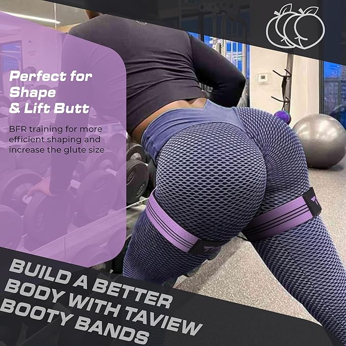 Occlusion Bands for Women Glutes & Hip Building, Blood Flow Restriction Bands BFR Bundle Booty Bands, Best Fabric Resistance Bands for Exercising Your Butt, Squat, Thigh, Fitness
