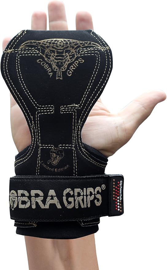 Cobra Grips PRO Weight Lifting Gloves Heavy Duty Straps Alternative Power Lifting Hooks for Deadlifts Adjustable Neoprene Padded Wrist Support Bodybuilding