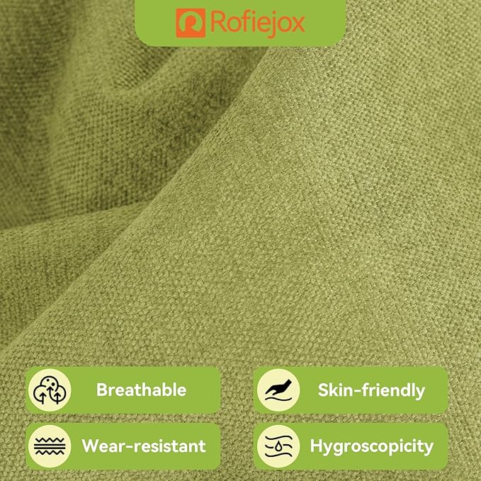 Bench Cushion 36 Inch - Chenille, High-Density Memory Foam, Non-Slip Bottom, Soft Durable Indoor Tufted Long Seat Cushion for Window Garden Furniture (Avocado Green, 36x14x4 Inch)