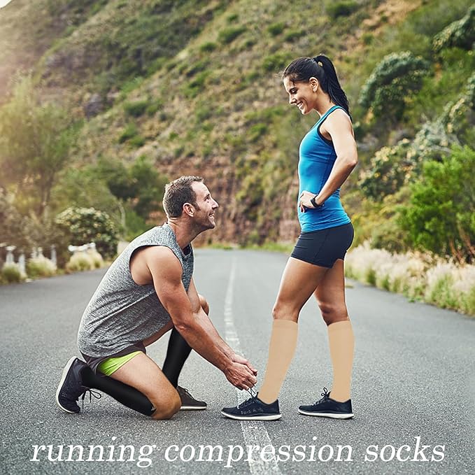 FuelMeFoot 3 Pack Copper Compression Socks - Compression Socks Women & Men Circulation - Best for Medical,Running,Athletic