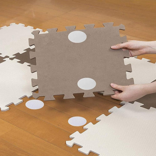 BRAVESHINE 24PCS Round Industrial-Strength Hook and Loop Fasteners with Adhesive - Wall Hanging Interlocking Tapes - Double Sided Adhesive Stickers for Carpet Gripping - Round 2 inch