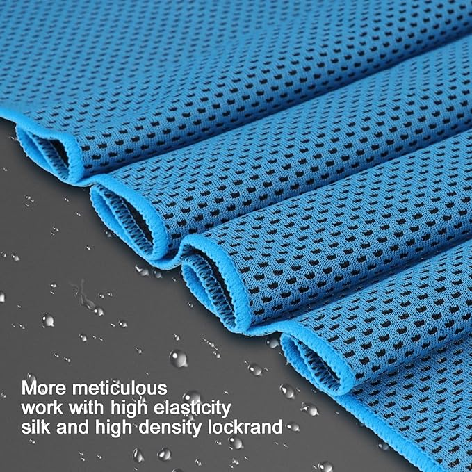 Cooling Towel 20 Pack (40"x12") Ice Towels, 160GSM Soft Breathable, Super Absorbent, Quick Cold Towel, for Bowling, Yoga, Travel, Camping, Golf, Football, Hiking, Outdoor Work