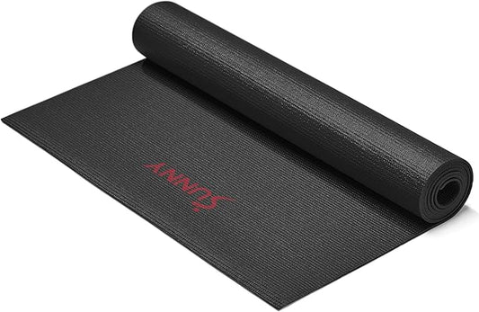 Sunny Health & Fitness Non-Slip Yoga Mat – Durable, Anti-Tear, Lightweight, Cushioned Support for Yoga, Pilates, Stretching Exercises, Meditation and Floor Workouts | Multiple Sizes & Colors