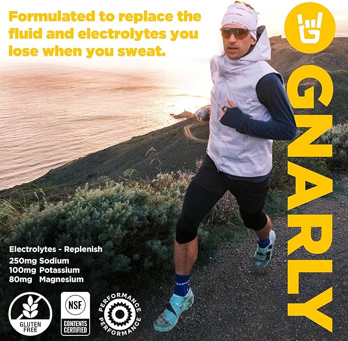 Gnarly Nutrition Hydrate Electrolyte Powder – Lemonade Exercise Hydration Drink Mix – NSF Contents Certified – Electrolyte Solution, Performance & Recovery – Lemonade, Box of 20 Stick Pack