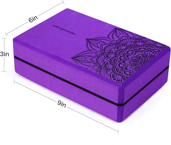 nuveti Yoga Blocks Set of 2, High Density Yoga Brick Foam Blocks to Improve Strength, Flexibility and Balance Brick Foam Blocks