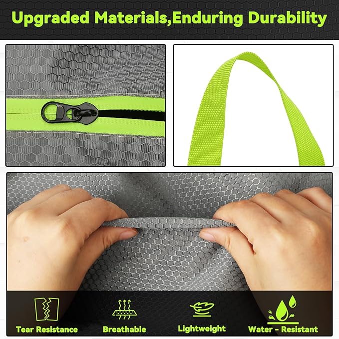 2 Pack Large Soccer Cleat Bag, Odor-Absorbing Lightweight Track Shoe Organizer for Travel, Gym & Sports | Smell-Proof Storage with Active Carbon Fabric (Spikes, Golf, Tennis，Bowling)