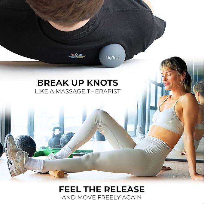 Massage Ball Set – Complete 5-Piece Kit: Spiky, Lacrosse & Mini Precision Balls + Roller – Plantar Fasciitis, Foot Arch & Heel Relief – Trigger Point Therapy for Back, Neck, Shoulders & Full Body