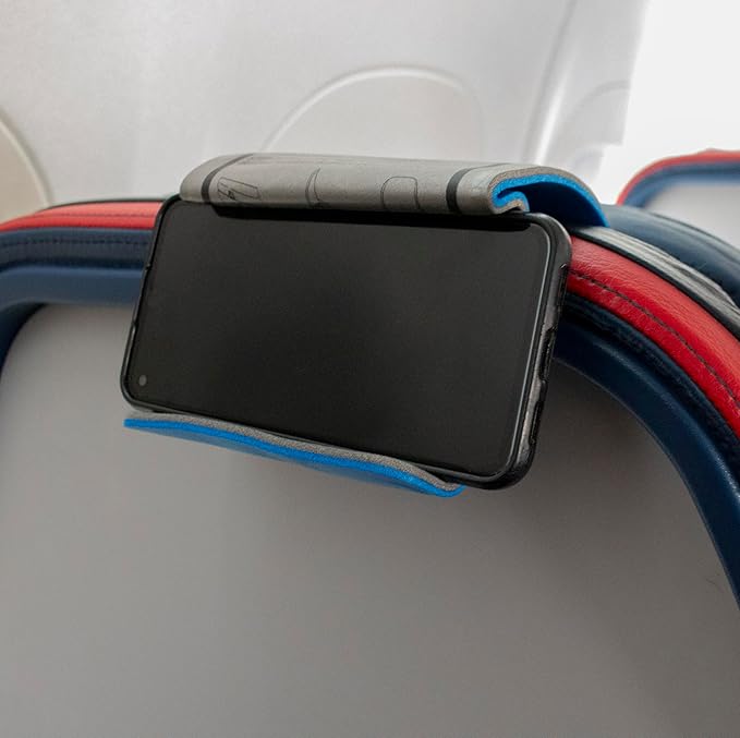 DTLgear Trek Stand Flexible Phone and Small Tablet Holder for Airplane, Office, Desk, Treadmill, Hotel, Kitchen, Plane Travel Essentials