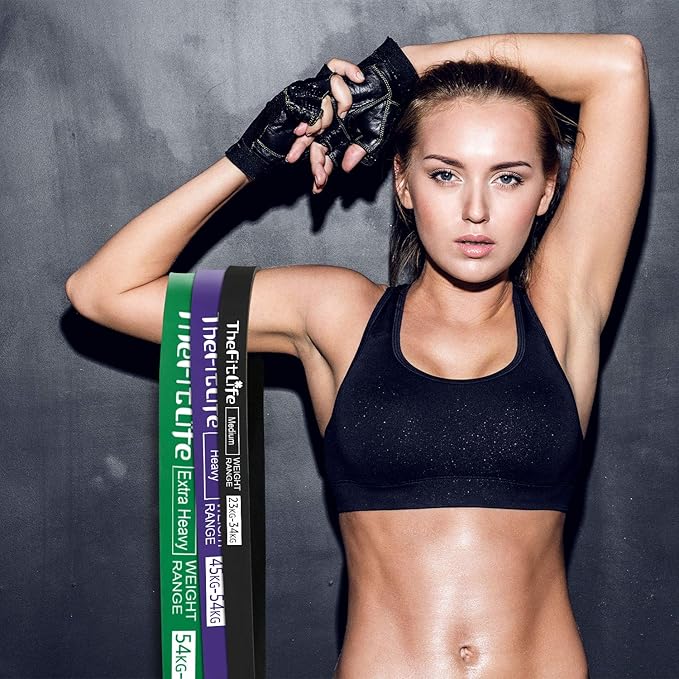 TheFitLife Pull Up Assistance Bands- Resistance Bands for Working Out, Long Workout Bands for Exercise, Fitness Band for Pullup Assist, a Substitute of Dumbbell Set and Kettlebells, Barbell