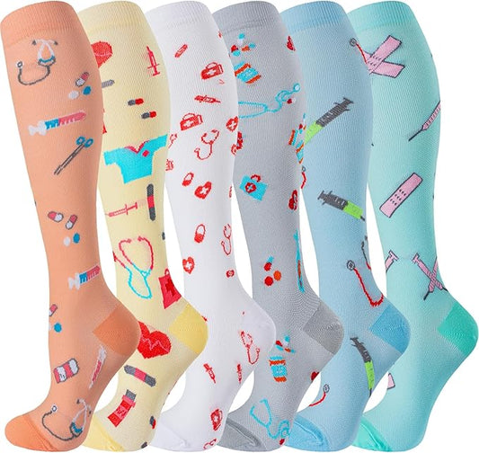 bropite Compression Socks for Women & Men Circulation-Support Knee High Socks 20-30 mmhg-Best for Running,Medical,Nurse,Travel