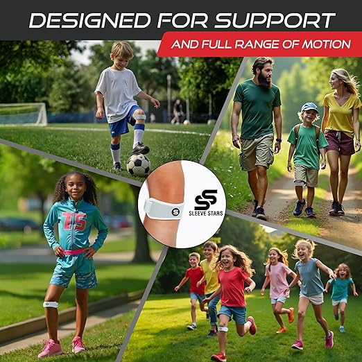 Sleeve Stars Swedish Brand Patellar Tendon Support Strap for Women & Men Effective Osgood Schlatter Knee Brace Youth & Kids Knee Brace with 3 Adjustable Length fits 7"-15" (Single/Mint Green/Kids)