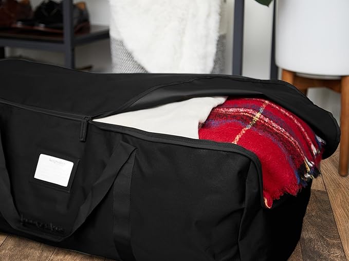 Covermates Keepsakes - Storage Duffel Bag - Heavy Duty Polyester - Reinforced Handles - Closet Storage, Black