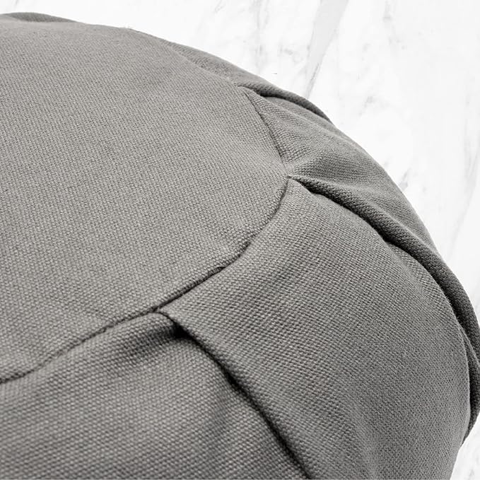 Myga Zafu Yoga Meditation Cushion with Washable Cover - Floor Cushion Pillow with Natural Buckwheat Filling - Soft Round Cotton Design for Meditating or Pranayama Exercises