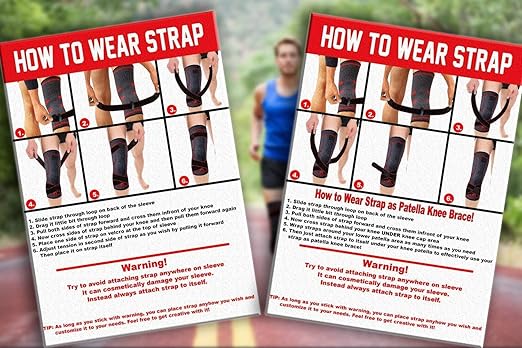 Knee Brace Compression Sleeve with Strap for Best Support & Pain Relief for Meniscus Tear, Arthritis, Running, Basketball, MCL, Jogging, Post Surgery Recovery for Men & Women XL