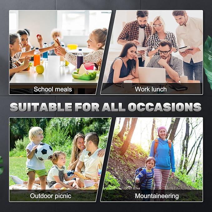 Umigy 12 Pcs Stainless Steel Food Containers Metal Bento Lunch Box Stainless Steel Food Storage Containers, Lockable Clips to Leak Proof, Reusable Dishwasher Snack Boxes for Work (4 Sizes)