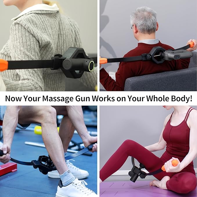 Massage Buddy Holder – Ergonomic Extension Handle + Tension‑Core Flexible Arms for Deep Tissue Relief – Full‑Body Access Without Strain
