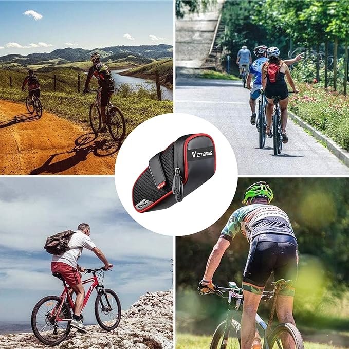 Bike Seat Bag, Bicycle Saddle Bag,Under Seat Bag,Bicycle Strap-On Saddle Bag,Cycling Bag, water proof Bike Bag for all our essentials, bike bags for Mountain Road Bikes