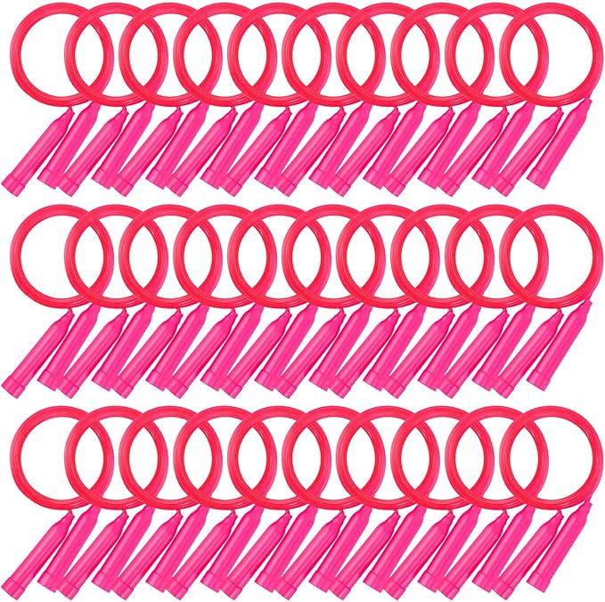 30 Pcs Kids Jump Rope,Colorful Jump Ropes for Kids,7.2 Feet Plastic Jump Ropes,Adjustable Skipping Rope,Jumping Ropes for Party Favors,Birthday Gifts,Indoor Outdoor Activity