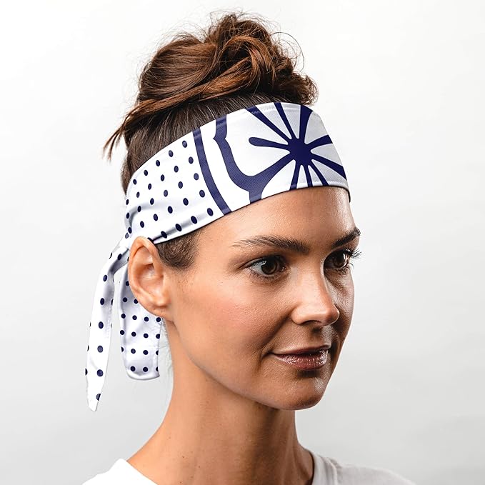 Suddora Daniel-San Lotus Headband, Lightweight and Breathable Tie Style Athletic Headband for Karate, Running, Cycling, Tennis, Versatile Head Gear for Ninja Costumes, Cosplay, Halloween