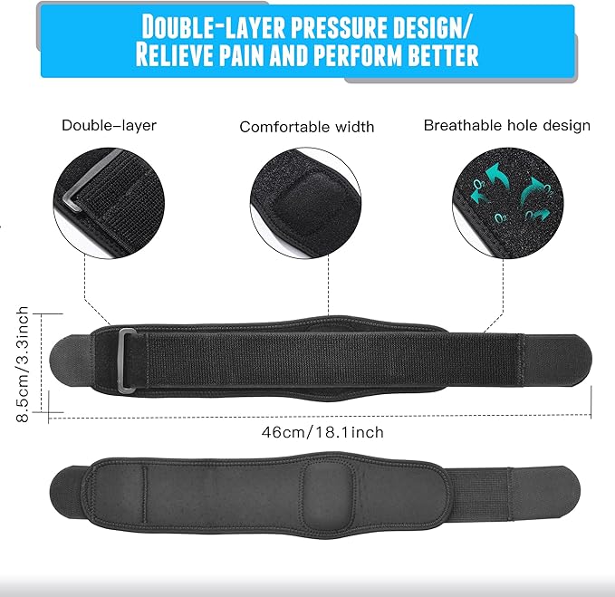 Forearm Guard, Tennis Elbow Braces Guard for Tendonitis and Tennis,Golfers Forearm Adjustable Straps and Compression Pad for Men and Women,Forearm Wraps Support Relief Forearm Guard