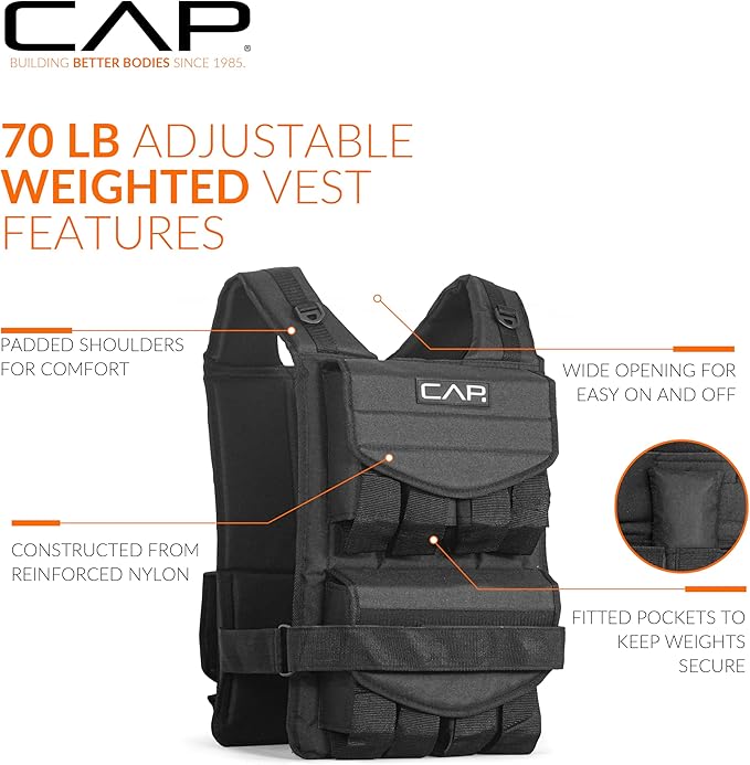 CAP Barbell Adjustable Weighted Vest | Various Sizes