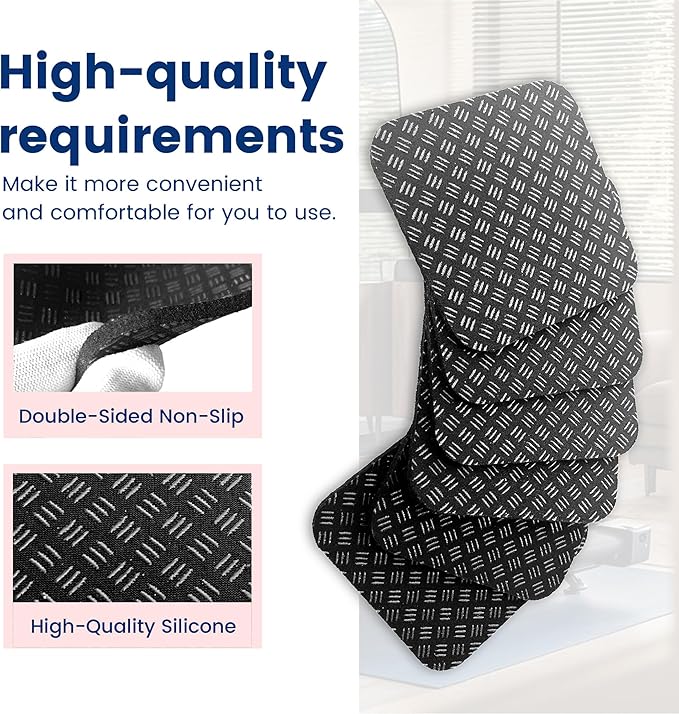 Non-Slip Walking Pad Mat, Treadmill Mat Pad for Carpet Hardwood Floors, Anti Vibration Exercise Equipment Mat for Under Treadmill & Exercise Bike Rowing Machine (6, Square, 4 x 4 x 0.2 inch)