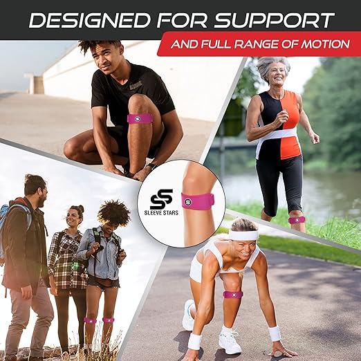 Sleeve Stars Patellar Tendon Support Strap Osgood Schlatter Band Knee Brace for Kids, Youth, Women & Men w/ 3 Lengths, Swedish Brand Patella Tendon Knee Strap for Arthritis, Tendonitis & Pain