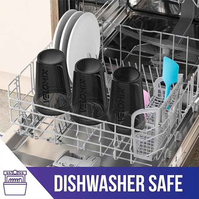 -6 PACK- Shaker Cups for Protein Shakes 20 oz - 6x Wire Whisk | Leak Proof Protein Shaker Bottle for Protein Shakes, Shaker Bottle Pack for Pre & Post Workout, Shaker Cup (ALL IN BLACK)