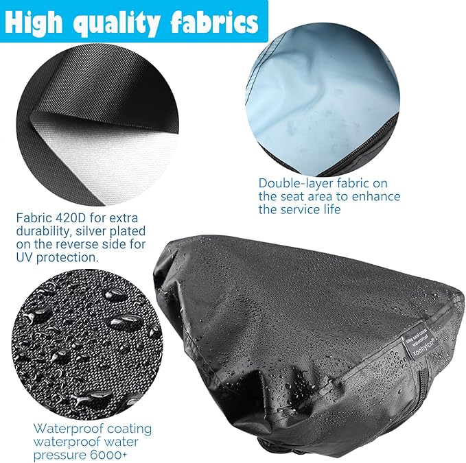 New Bicycle Seat Cushion Waterproof UV Protection Unisex for Gym Bike Mountain Bike Road Bike with Protective Lock Durable Rain Dustproof Cover