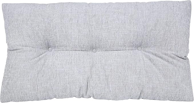 Klear Vu The Gripper Omega Non-Slip Tufted Bench Cushion for Indoor Furniture, Entryway Storage, Bay Window, Corner Nook or Piano Seat, 27 Inches, 04 Gray