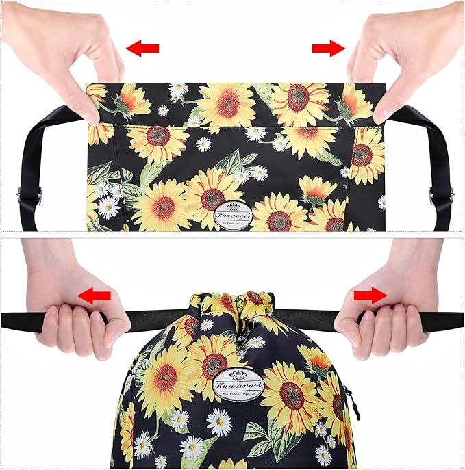 HUA ANGEL Drawstring Backpack Bag, Sport Gym Sackpack Lightweight Small Gym Bag for Men Women Pull String Sport Beach Bag