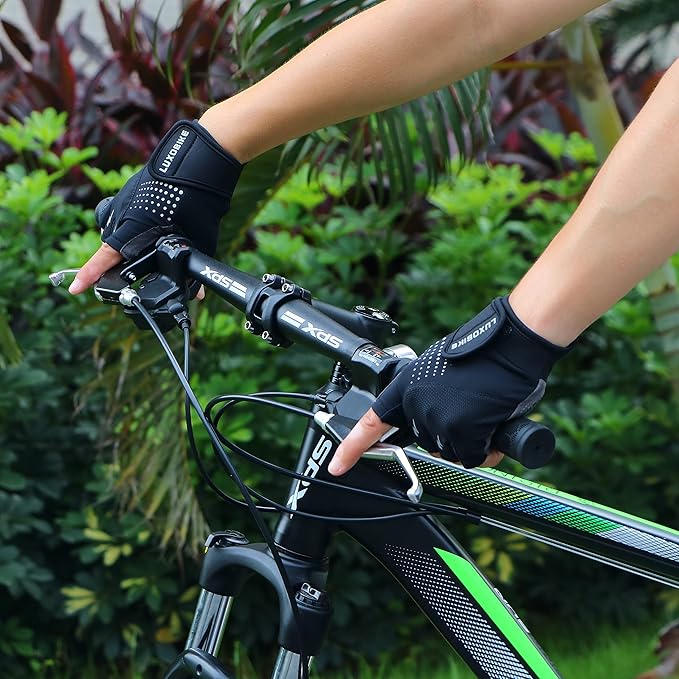 Cycling Gloves Mountain Bike for Men – Shock Absorbing SBR Gel Padded – Anti Slip Palm – Ultra Breathable – Specialized for Mens Bicycling, Biking, MTB Biker, Road Bicycle Riding